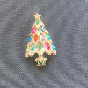 Multicolor Christmas Tree Brooch